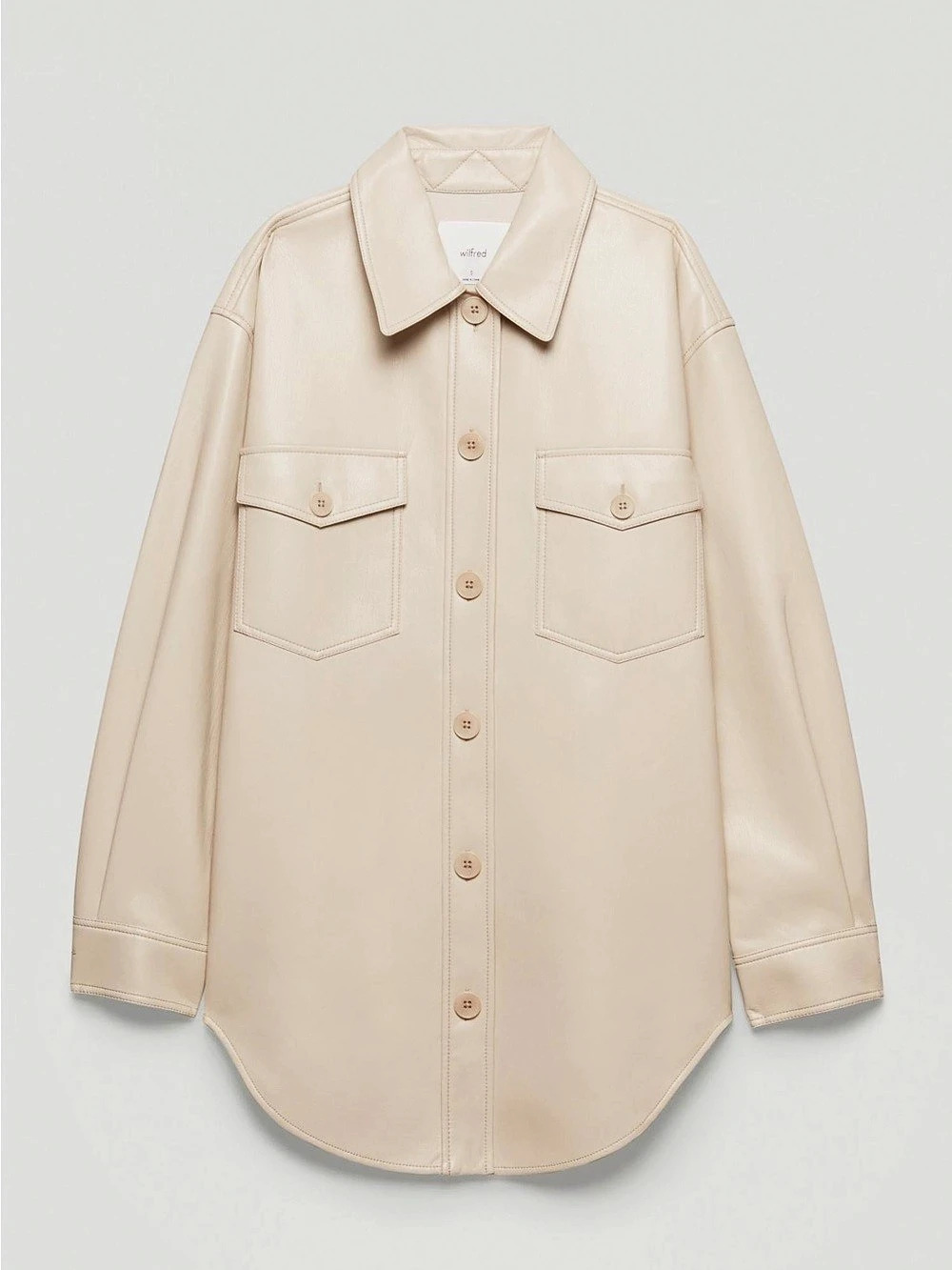 Aritzia Faux Leather Overshirt